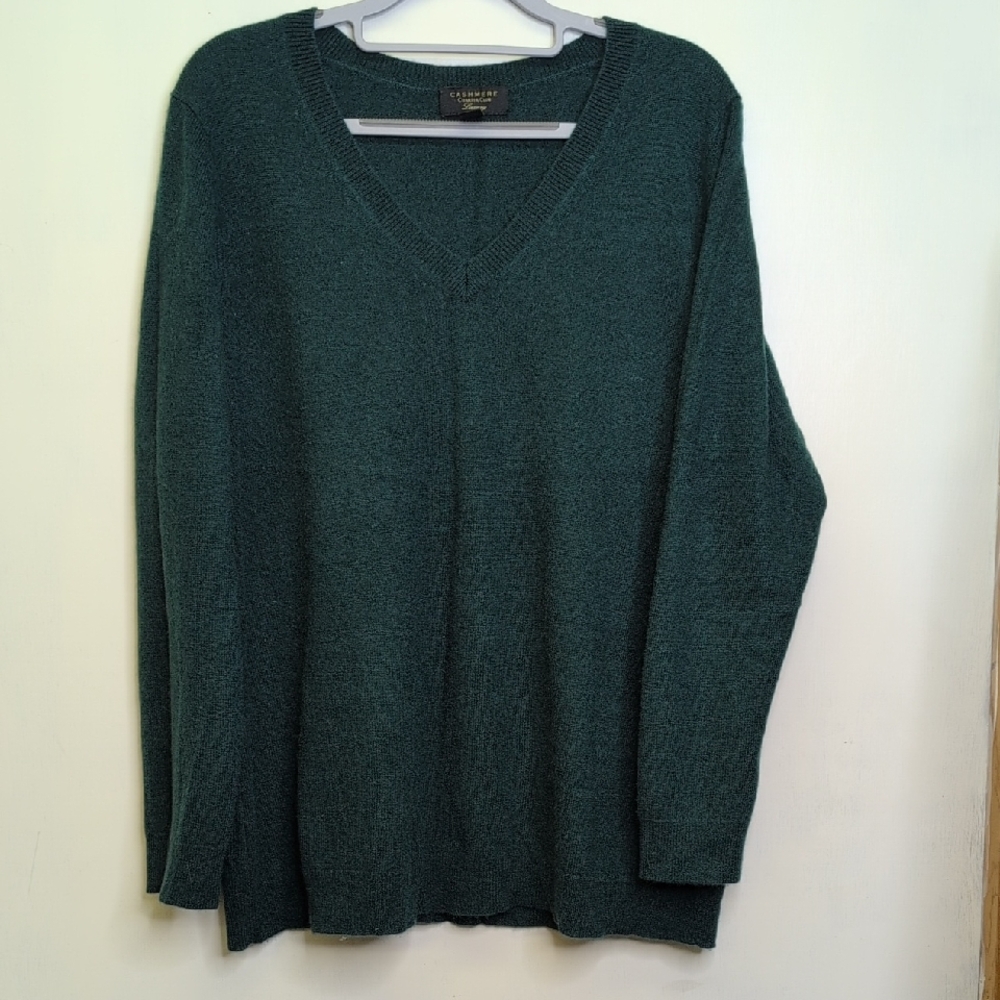 Charter Club Forest Green V-Neck Women's Sweater
